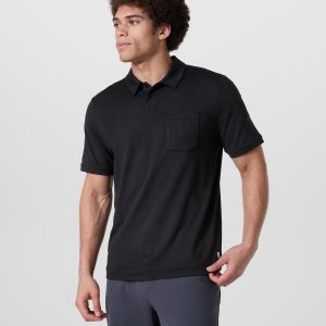 Short Sleeve Ponto Performance Polo Black Heather