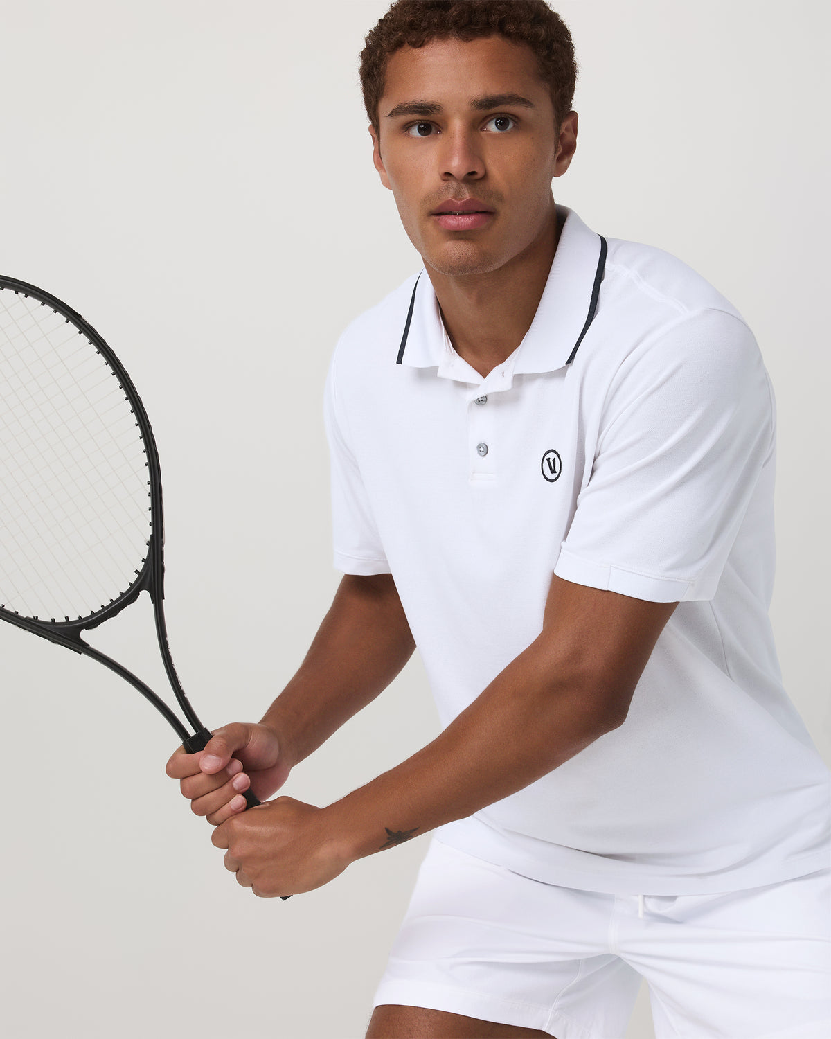 Short Sleeve Gamepoint Polo 2.0 Men's White Polo Shirt - Image 2