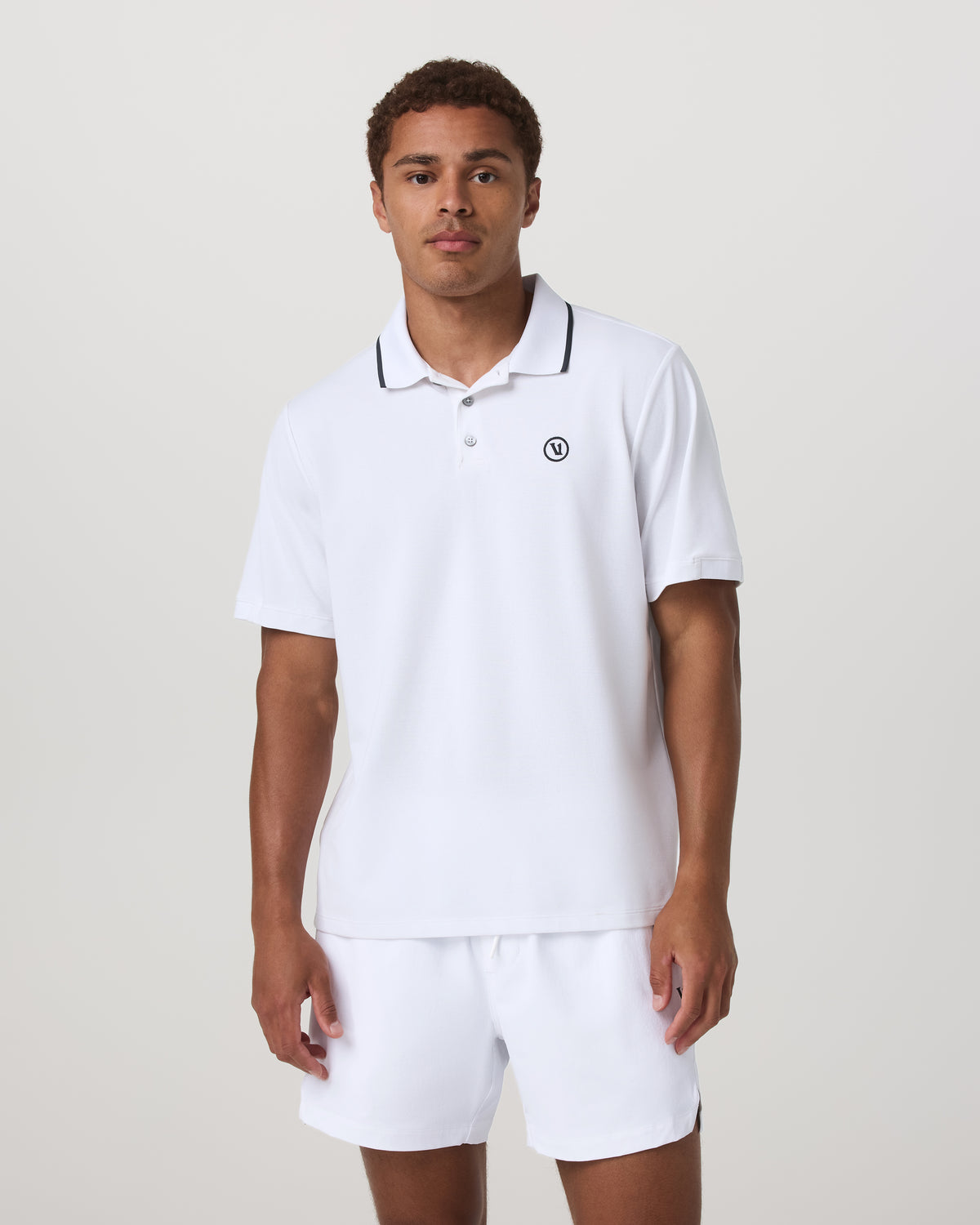 Short Sleeve Gamepoint Polo 2.0 Men's White Polo Shirt - Image 5