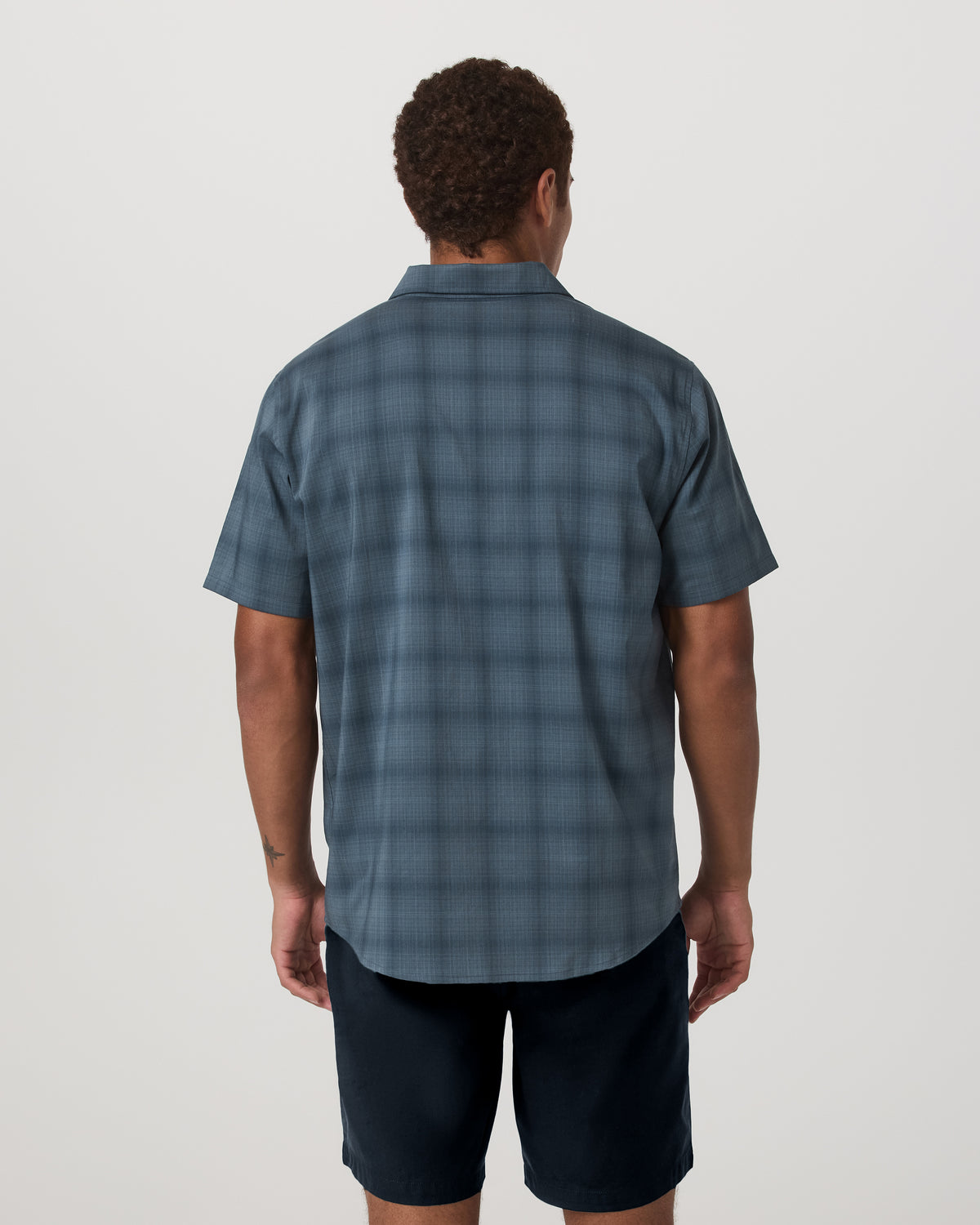 Short Sleeve Plaid Button Down Shirt Men's Abyss Shirt - Image 3