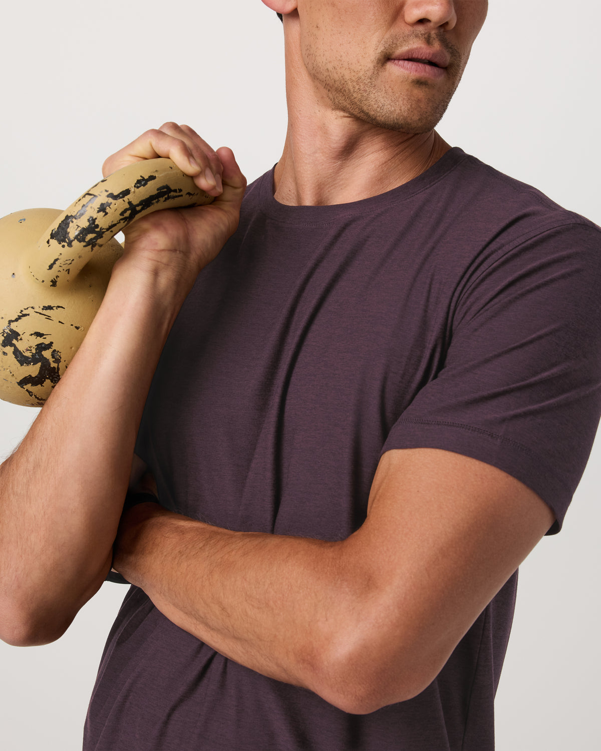 Strato Tech Tee Men's Raisin Heather Performance Shirt