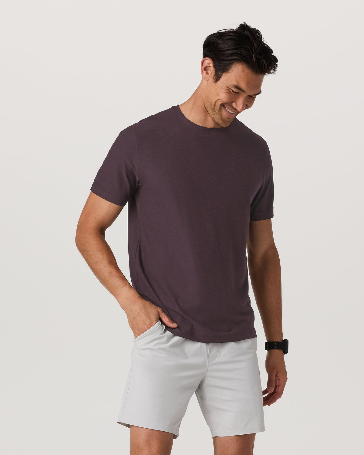 Strato Tech Tee Men's Raisin Heather Performance Shirt - Image 2