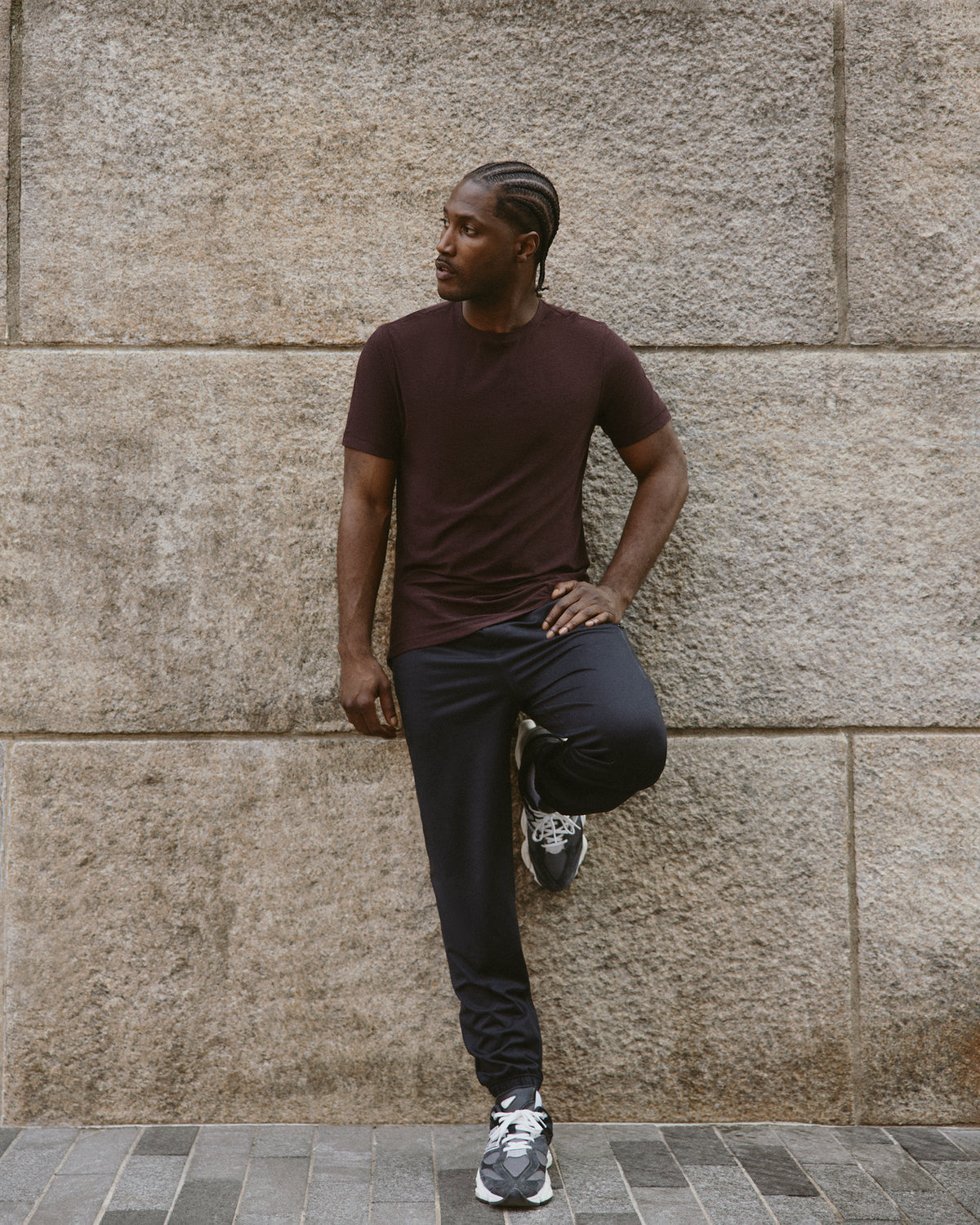 Strato Tech Tee Men's Raisin Heather Performance Shirt - Image 4