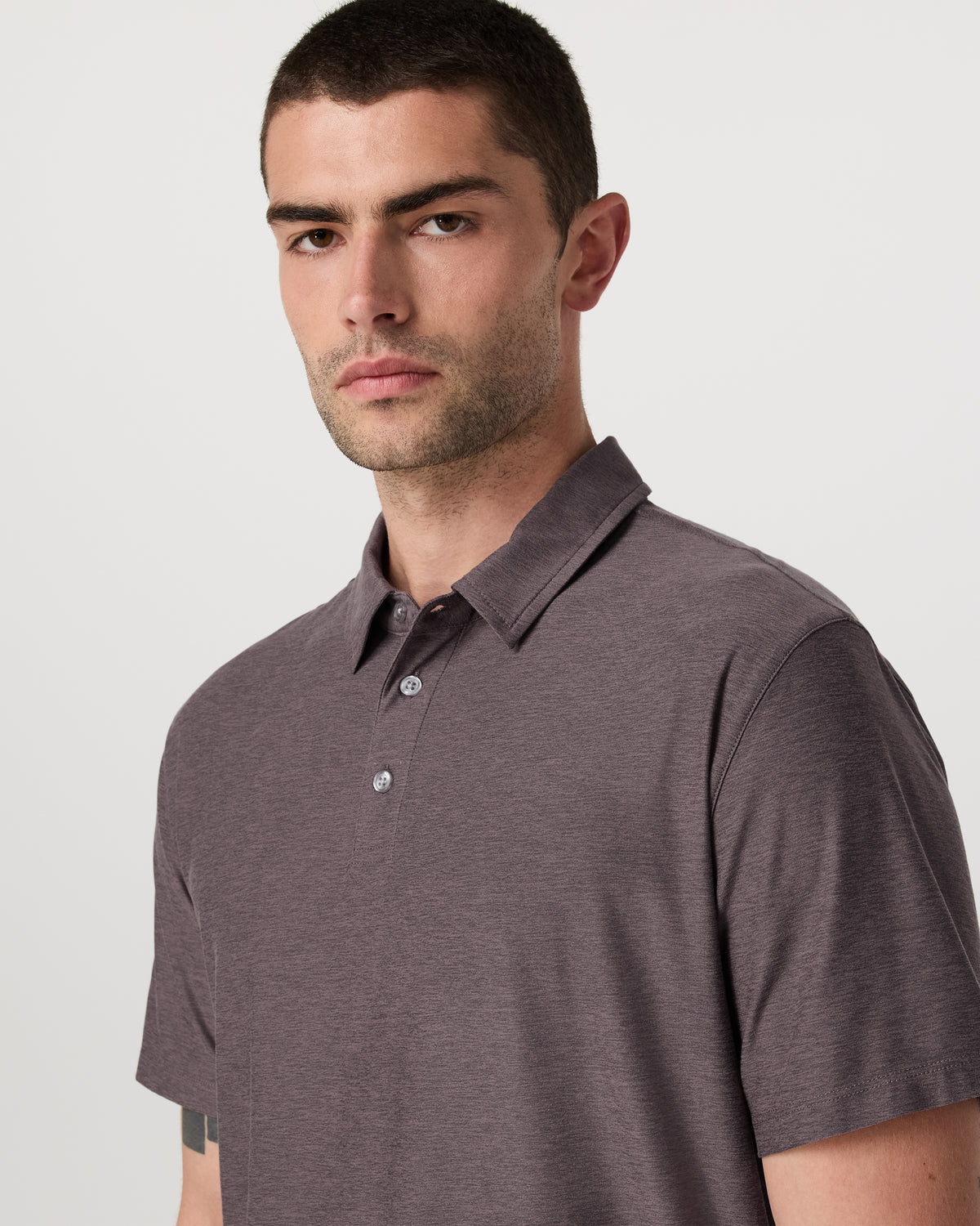Strato Tech Polo Men's Huckleberry Heather Polo Shirt - Image 2