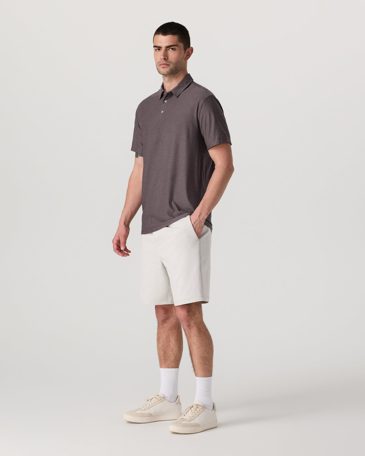 Strato Tech Polo Men's Huckleberry Heather Polo Shirt - Image 5