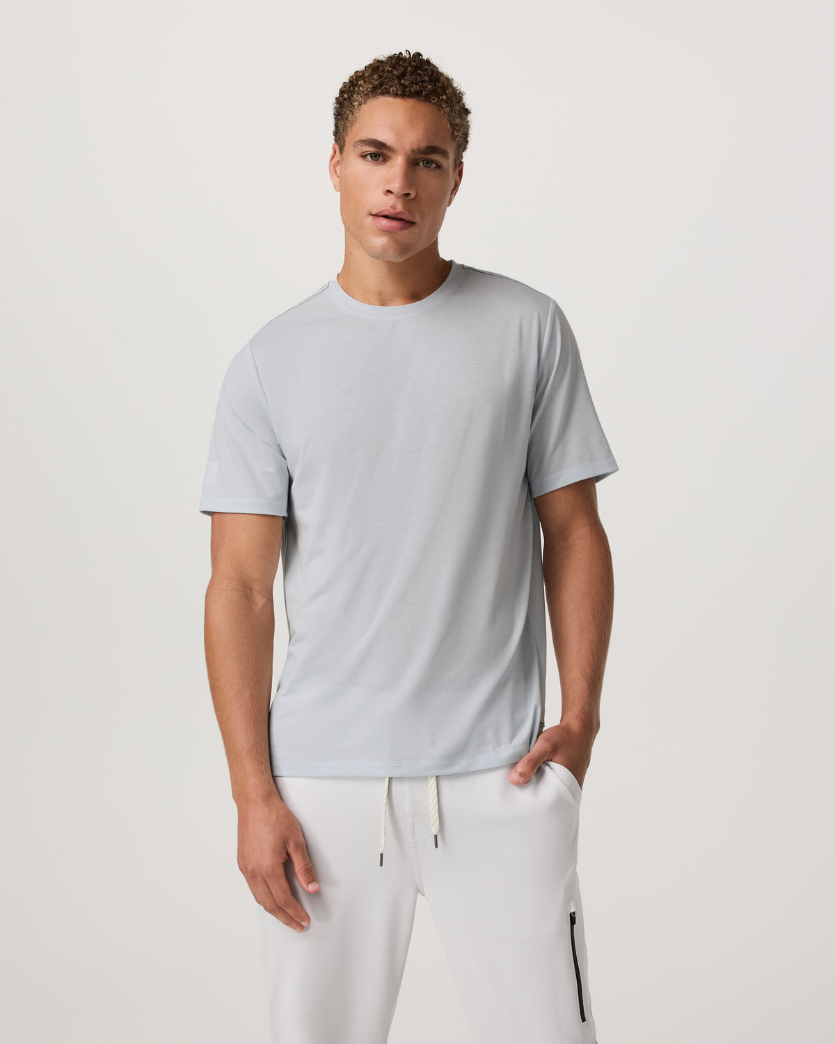 Current Tech Tee Men's Performance Shirt in Light Mist - Image 5