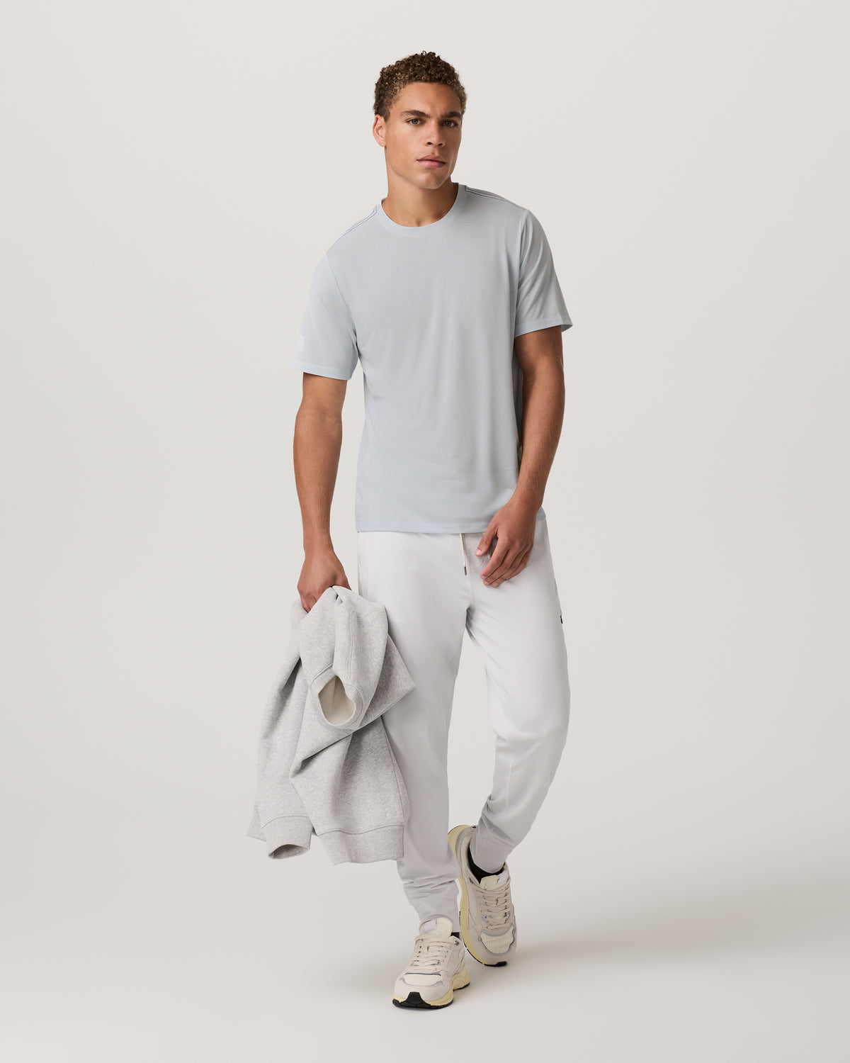 Current Tech Tee Men's Performance Shirt in Light Mist - Image 6
