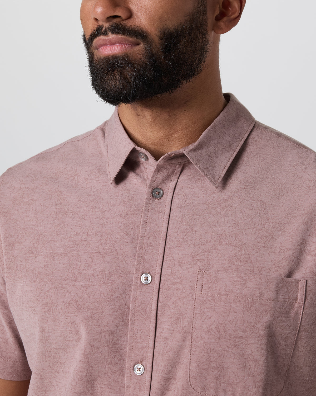 Short Sleeve Bridge Button Down Zion Rose Water Lily - Image 2