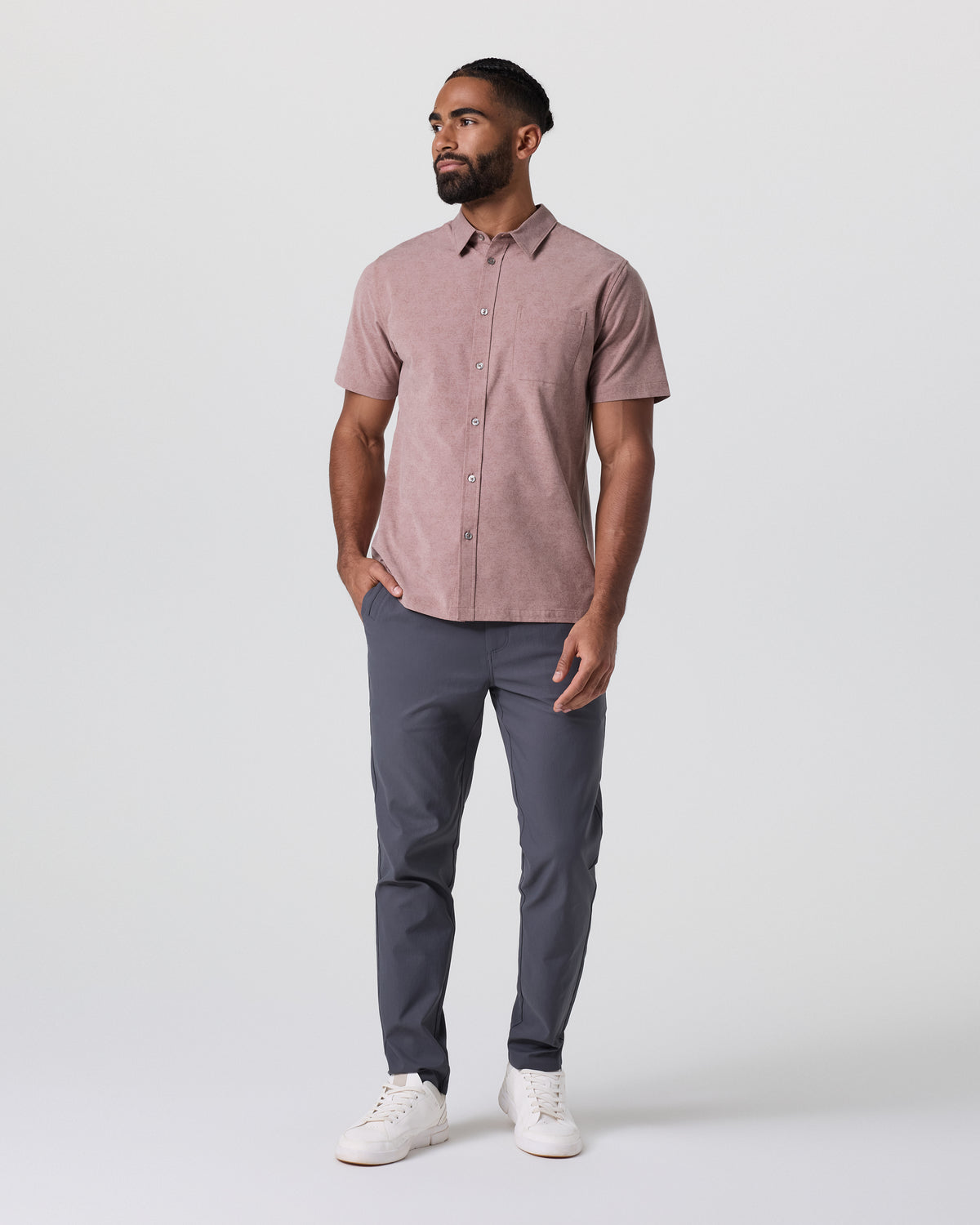 Short Sleeve Bridge Button Down Zion Rose Water Lily - Image 4