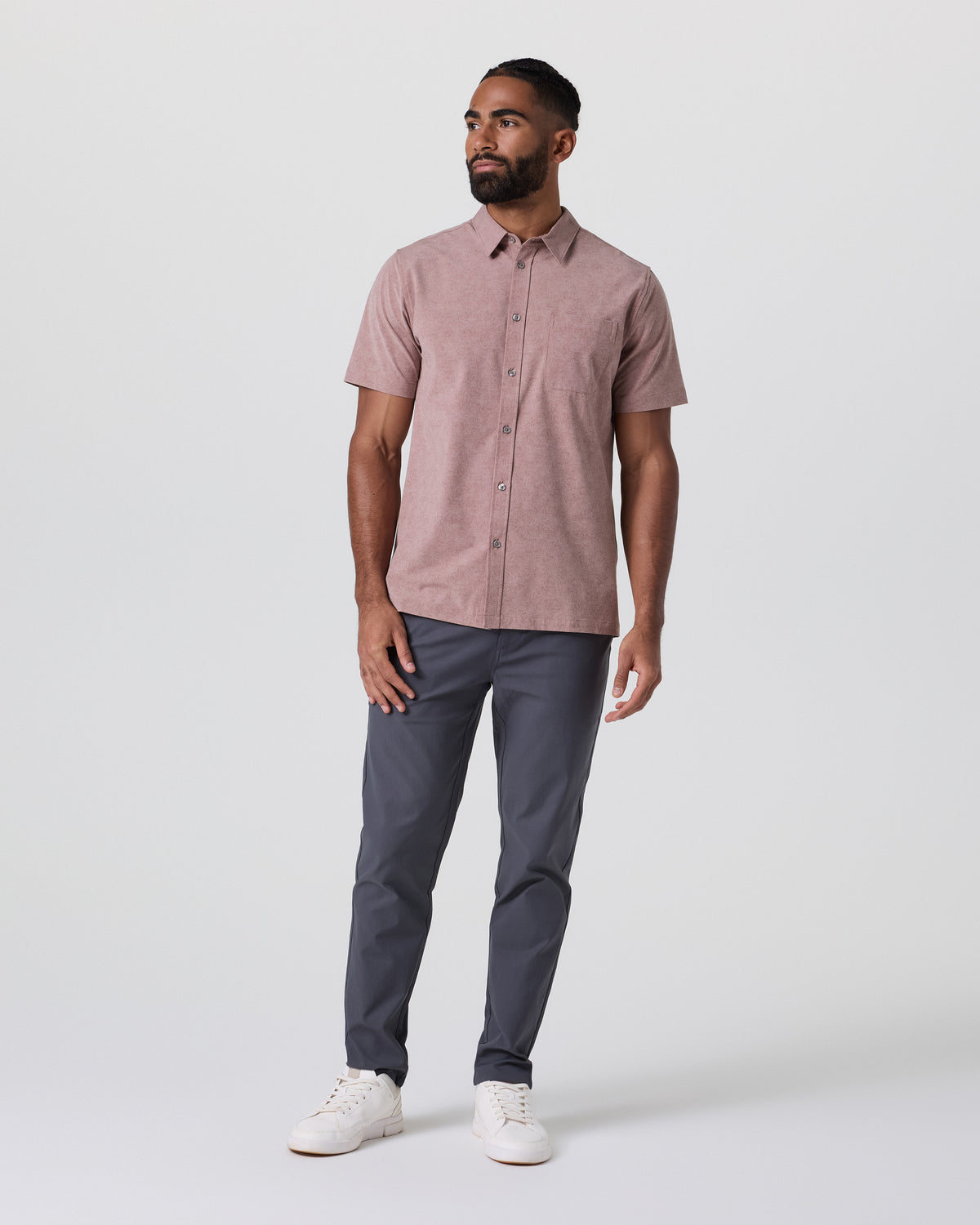 Short Sleeve Bridge Button Down Zion Rose Water Lily - Image 5