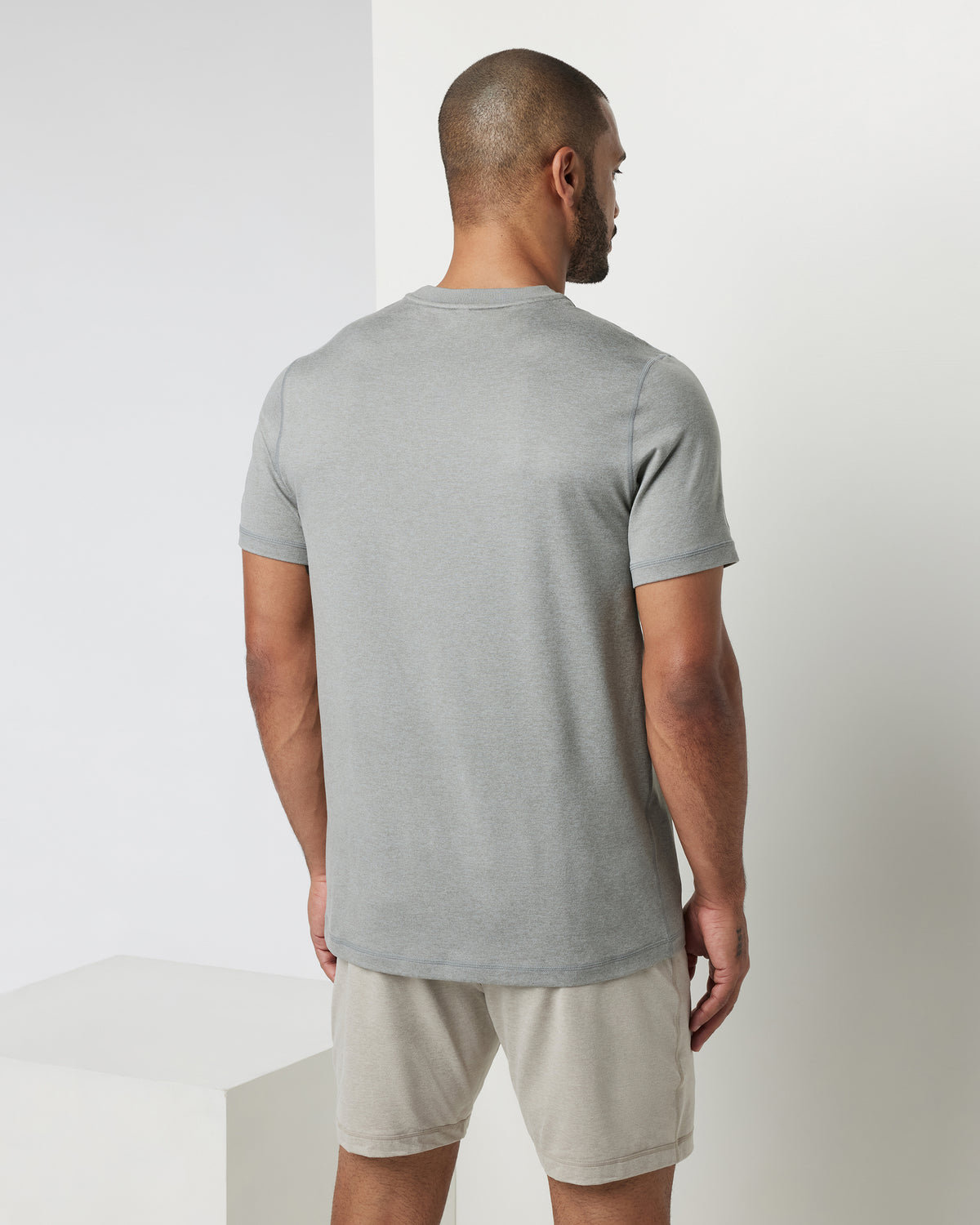 Short Sleeve Ponto Performance Tee Driftwood Heather - Image 2