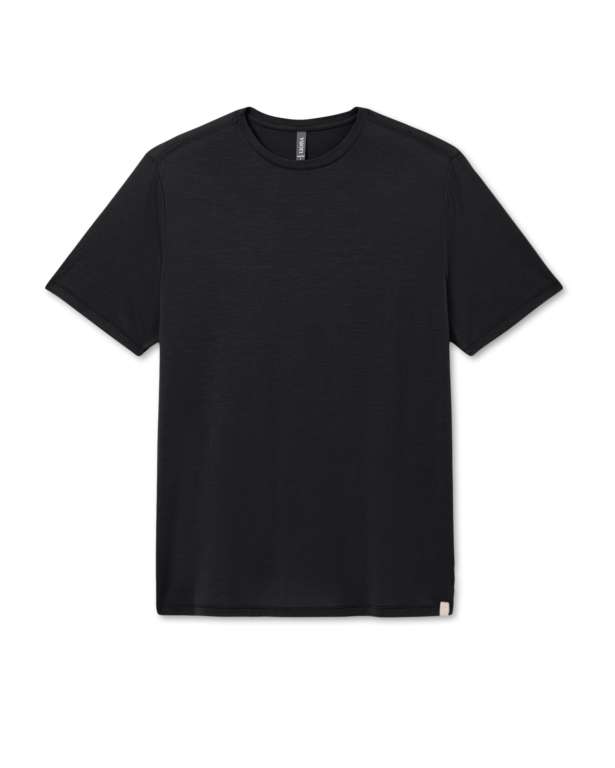 Short Sleeve Merino Wool Tee Men's Black Knit Shirt - Image 4