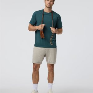 Short Sleeve Feather Tee - Relaxed Fit Deep Sea