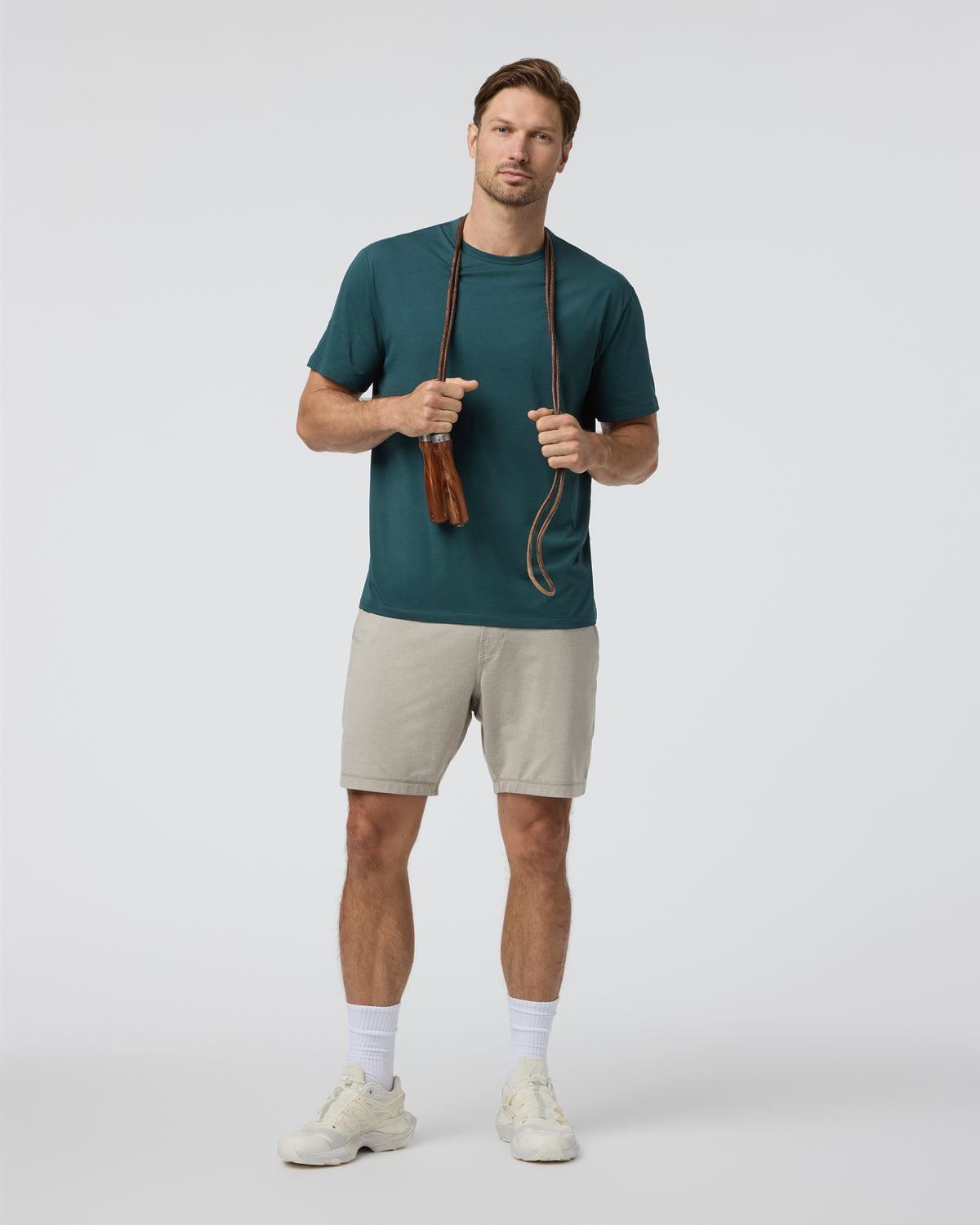Short Sleeve Feather Tee - Relaxed Fit Deep Sea