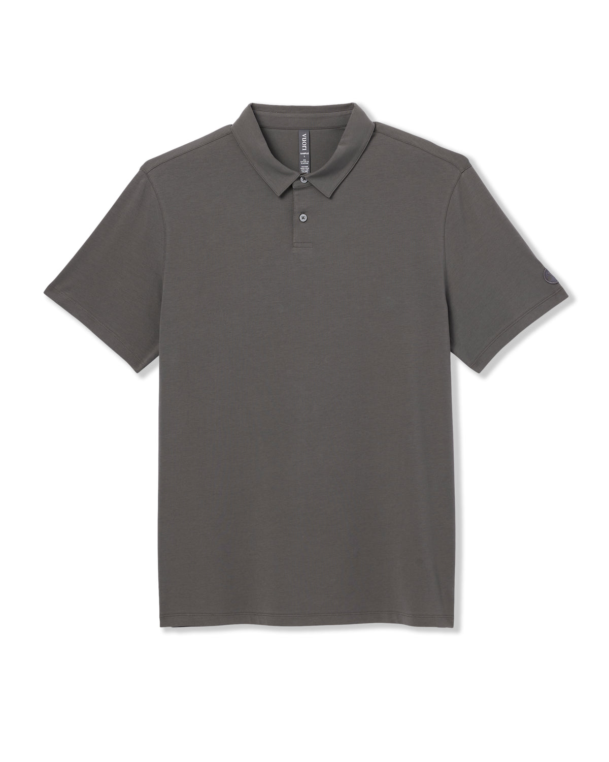 Short Sleeve Feather Polo Warm Grey - Image 5