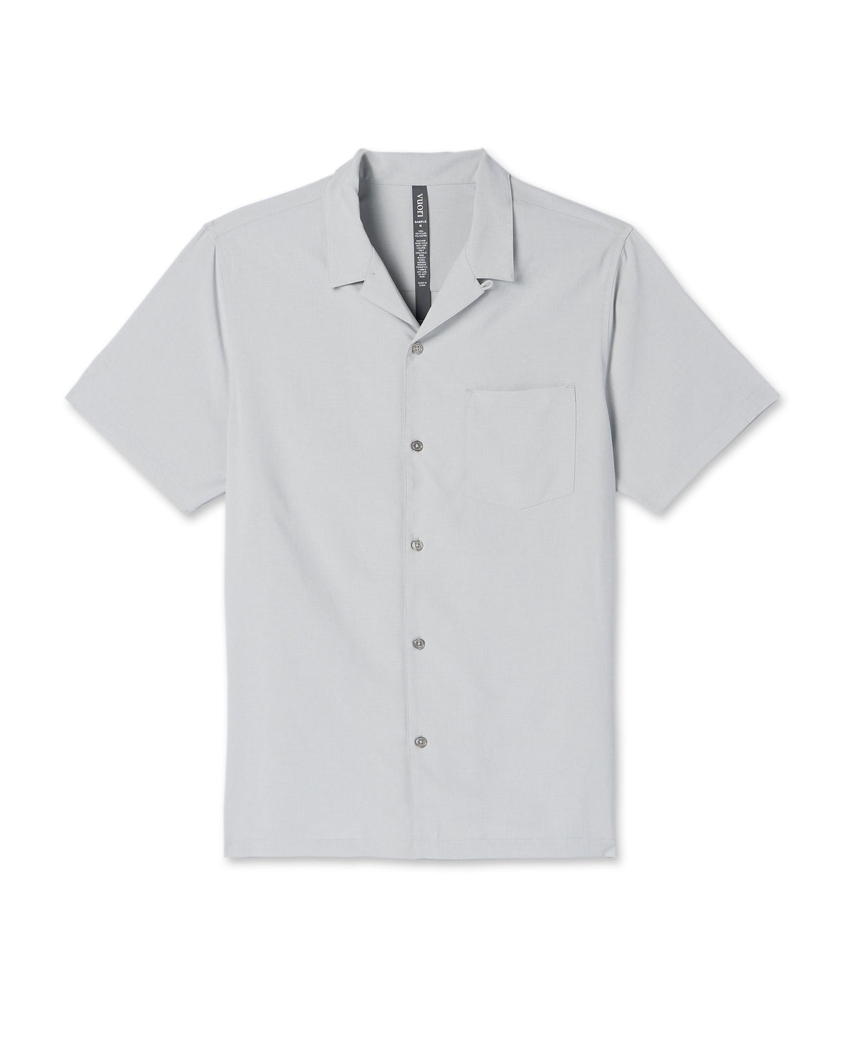 Seaport Button Down Men's Sky Grey Short-Sleeve - Image 4