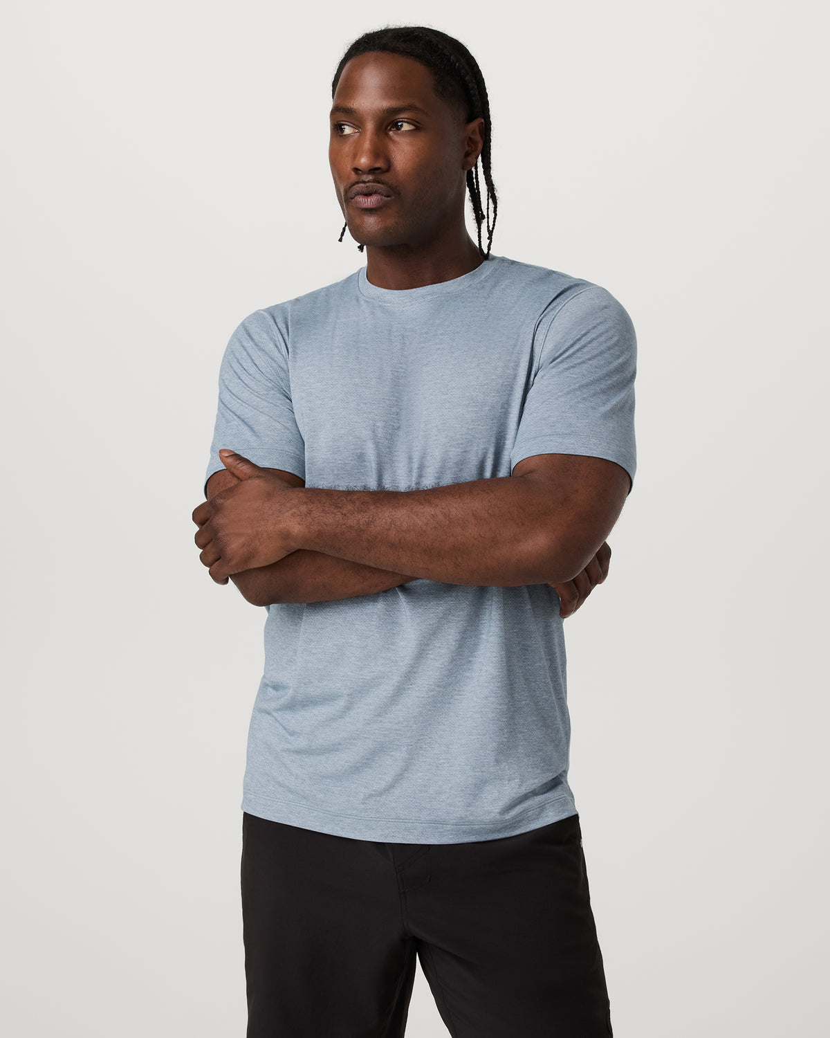 Short Sleeve Everyday Tee Men's Sea Glass Heather Tee - Image 5