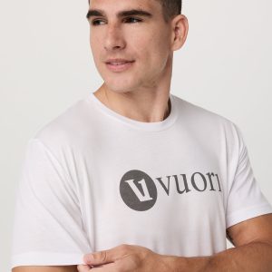 V1 Vuori Wordmark Logo Tee Men's White Logo T-Shirt