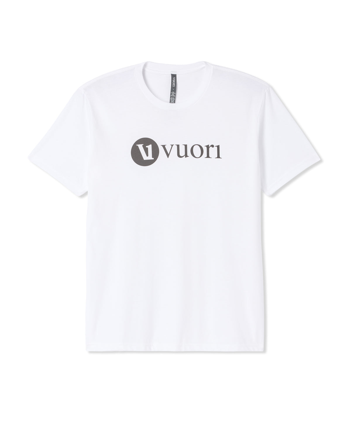 V1 Vuori Wordmark Logo Tee Men's White Logo T-Shirt - Image 6