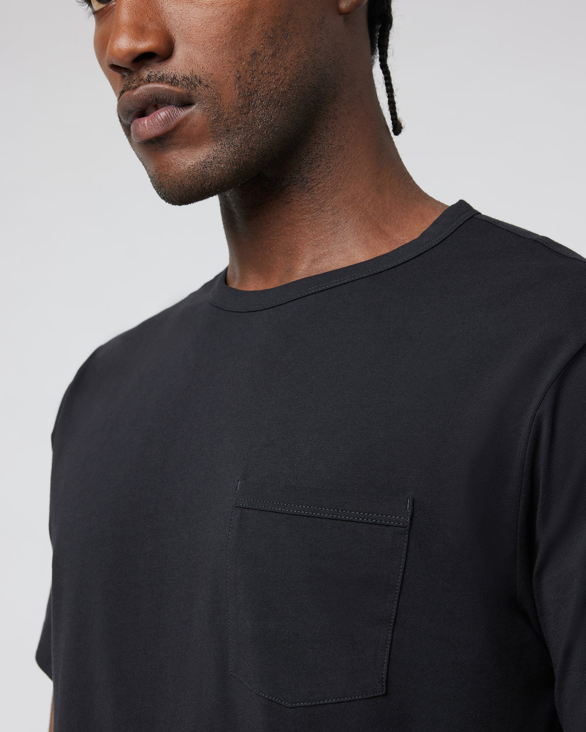 Men's Feather Pocket Tee Black Short-Sleeve Tee - Image 2
