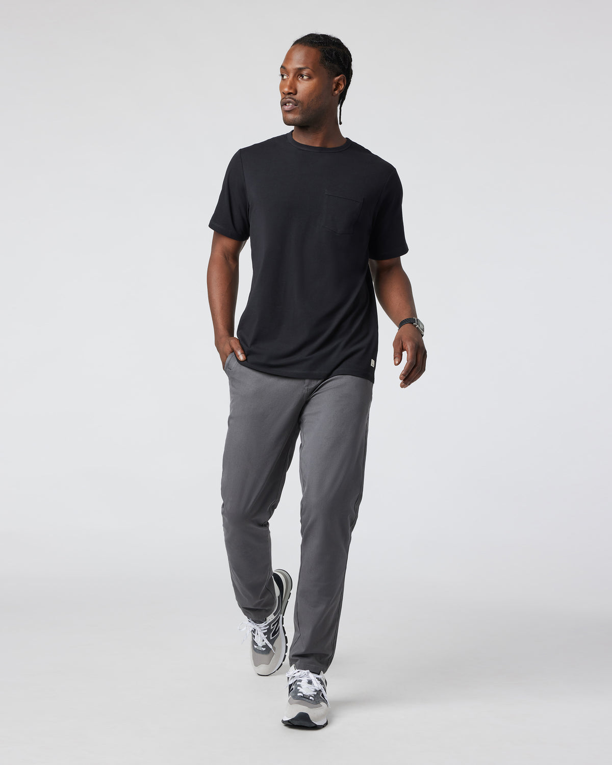 Men's Feather Pocket Tee Black Short-Sleeve Tee - Image 5