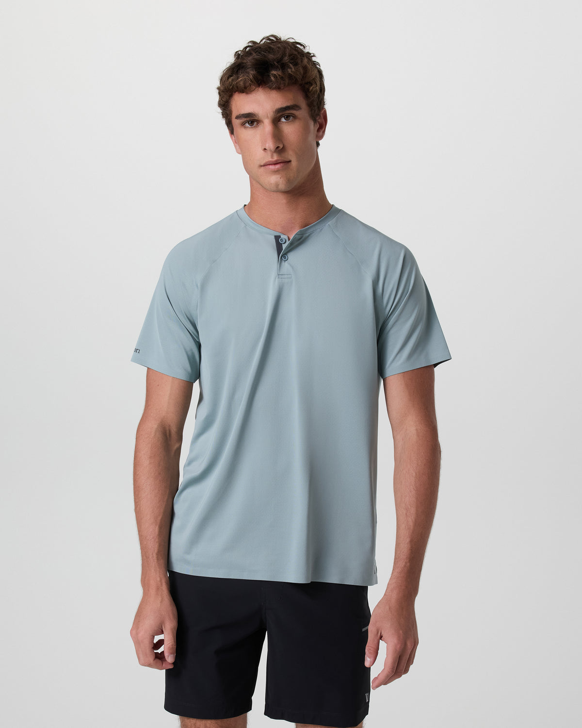 Short Sleeve Viewpoint Henley Mist - Image 5