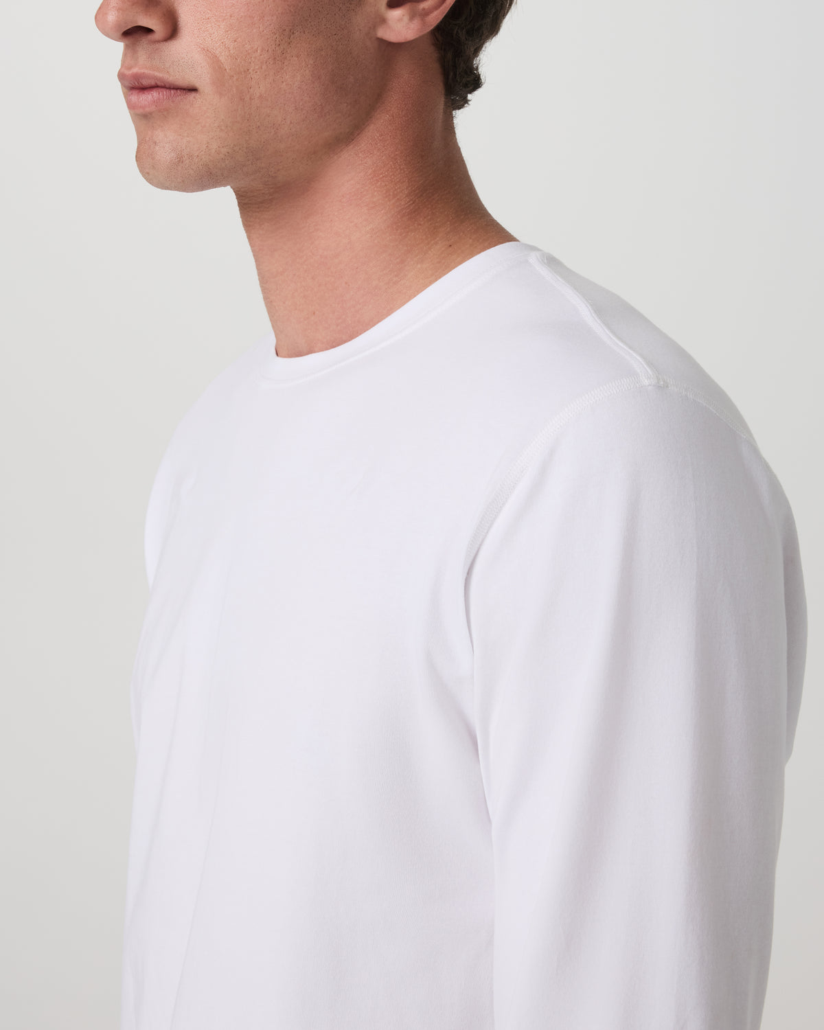 Long Sleeve Tuvalu Tee Men's Lightweight White Shirt - Image 2