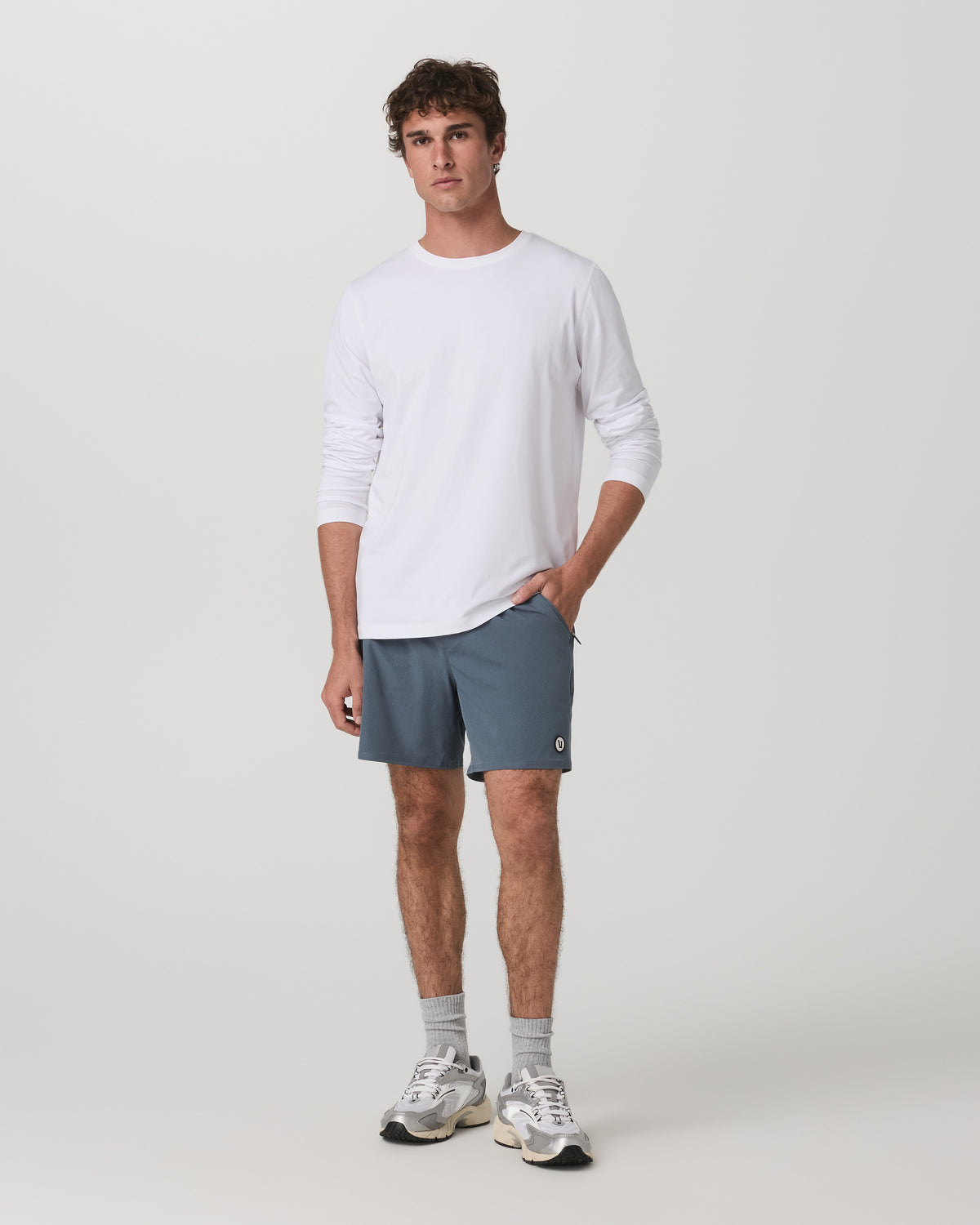 Long Sleeve Tuvalu Tee Men's Lightweight White Shirt - Image 6