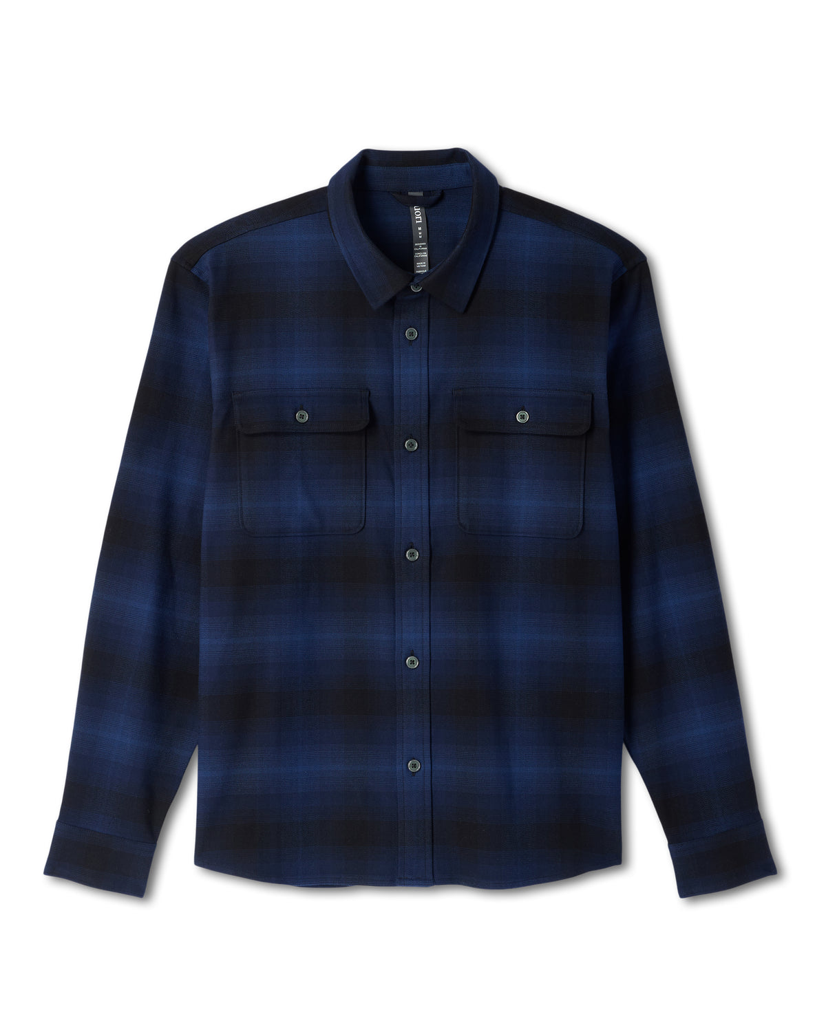Long Sleeve Flannel Button Down Men's Blue Coast Shirt - Image 6