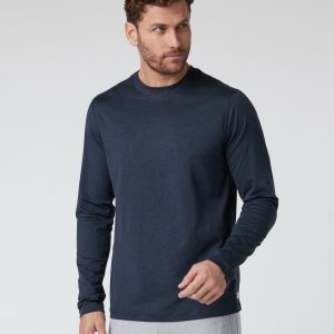 Long Sleeve Ponto Performance Tee Midnight Heather