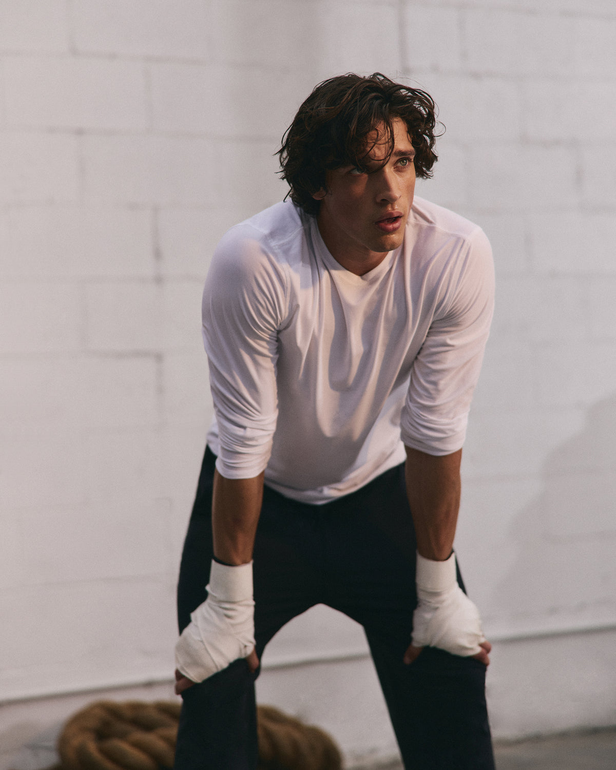 Long Sleeve Strato Tech Tee Men's White Shirt