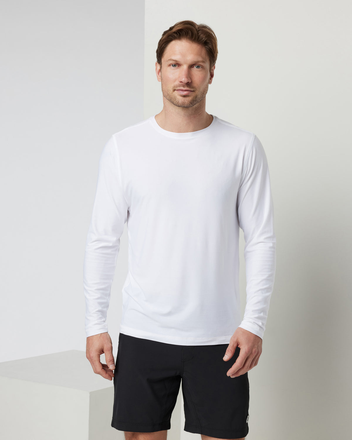 Long Sleeve Strato Tech Tee Men's White Shirt - Image 2