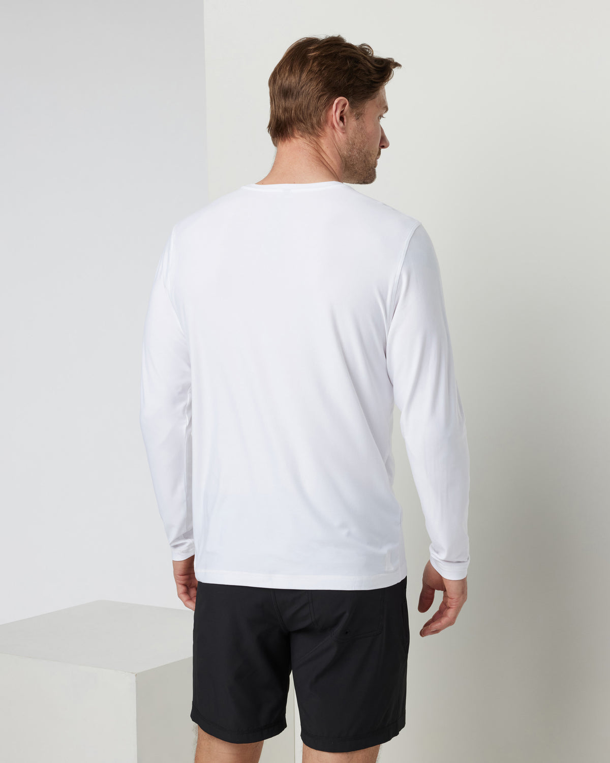 Long Sleeve Strato Tech Tee Men's White Shirt - Image 4