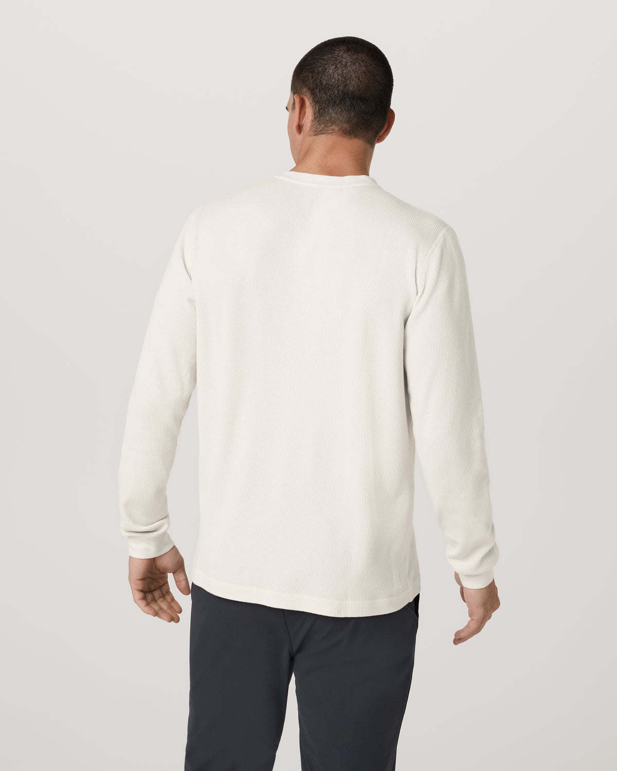 Waffle Henley Men's Marshmallow Henley Top - Image 3