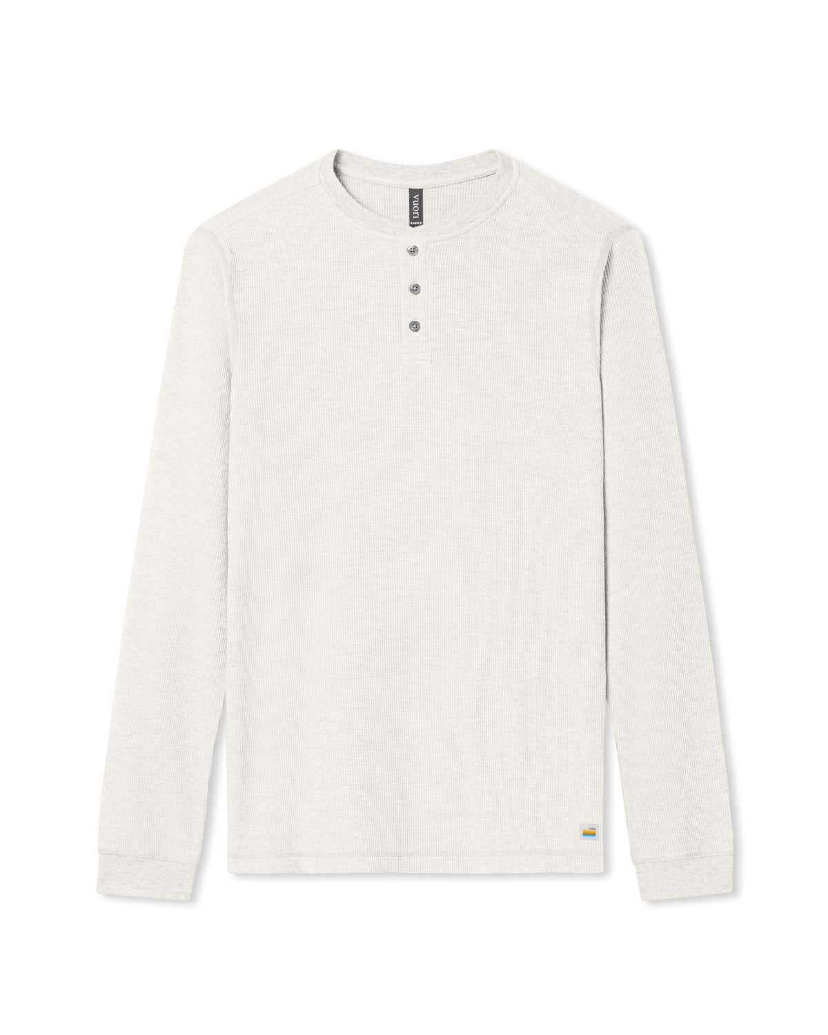 Waffle Henley Men's Marshmallow Henley Top - Image 6