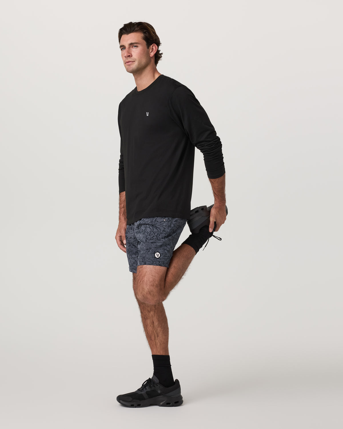 Men's Long Sleeve Clearview Seamless Tee Black - Image 5