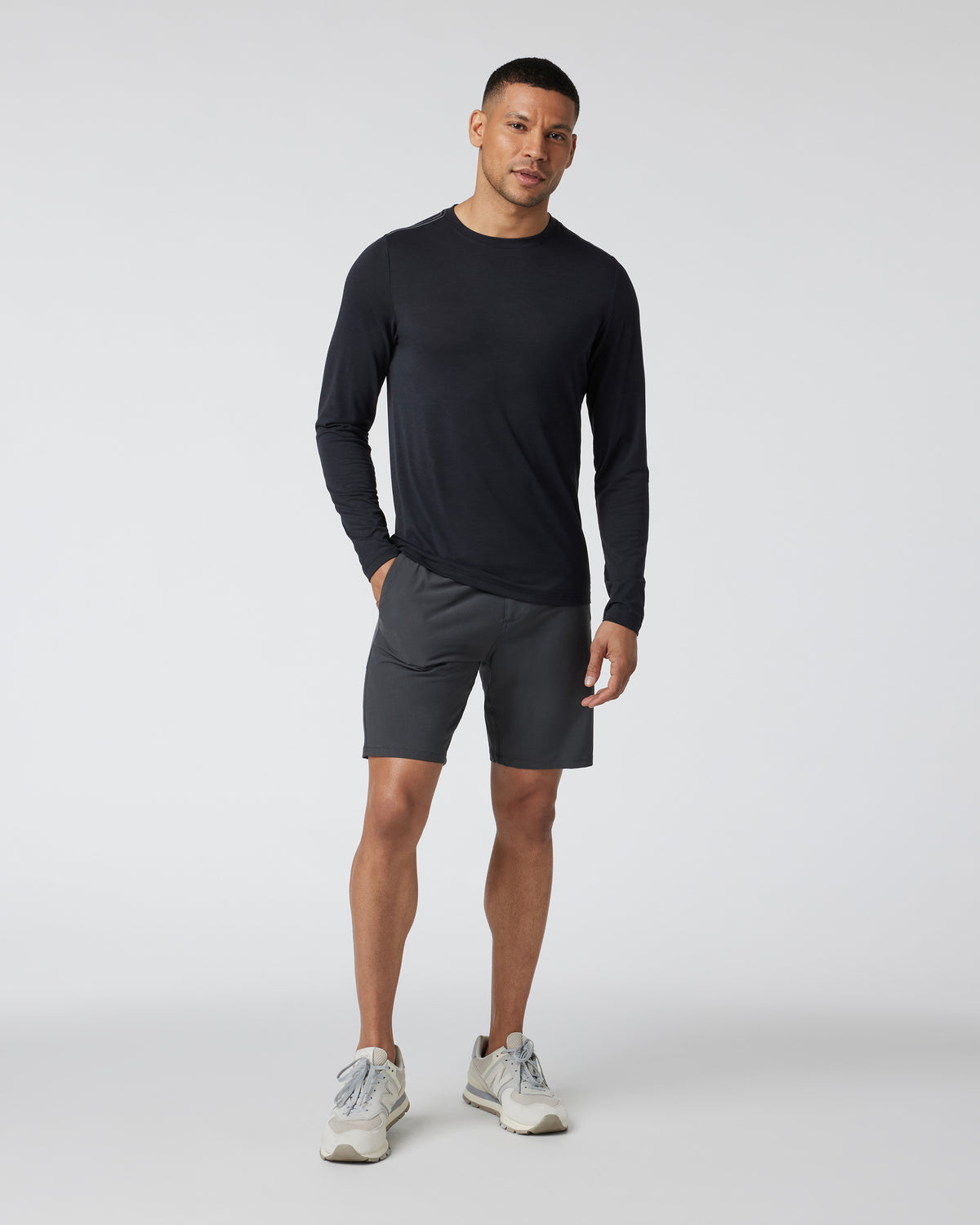 Long Sleeve Current Tech Tee Black T-Shirt - Image 3