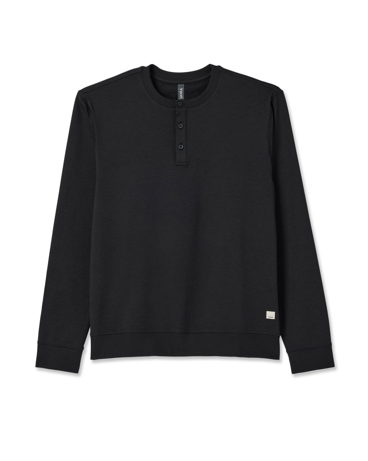 Long Sleeve Coronado Henley - Relaxed Black Heather - Image 6