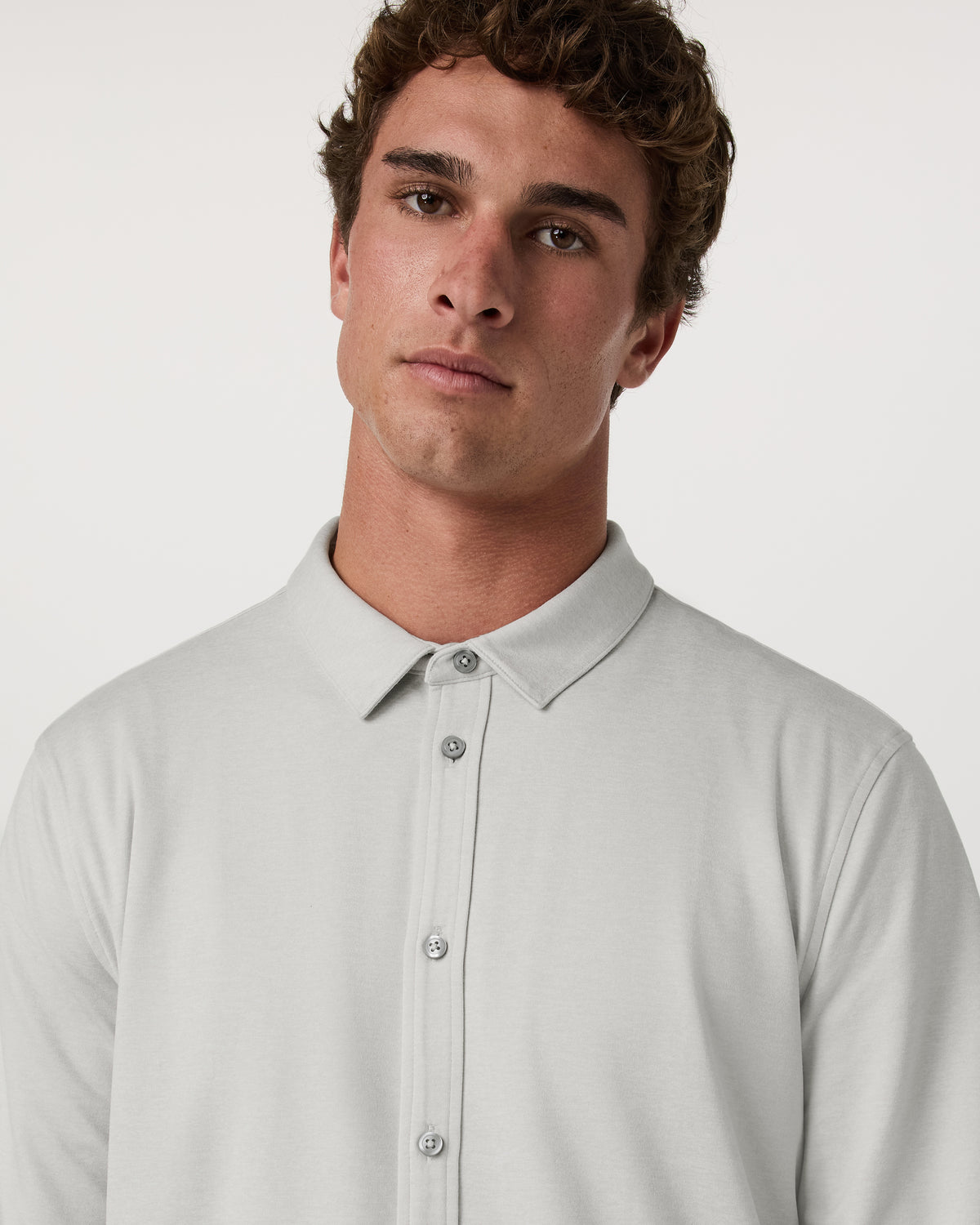 Men's Long Sleeve Ponto Button Down Salt Heather