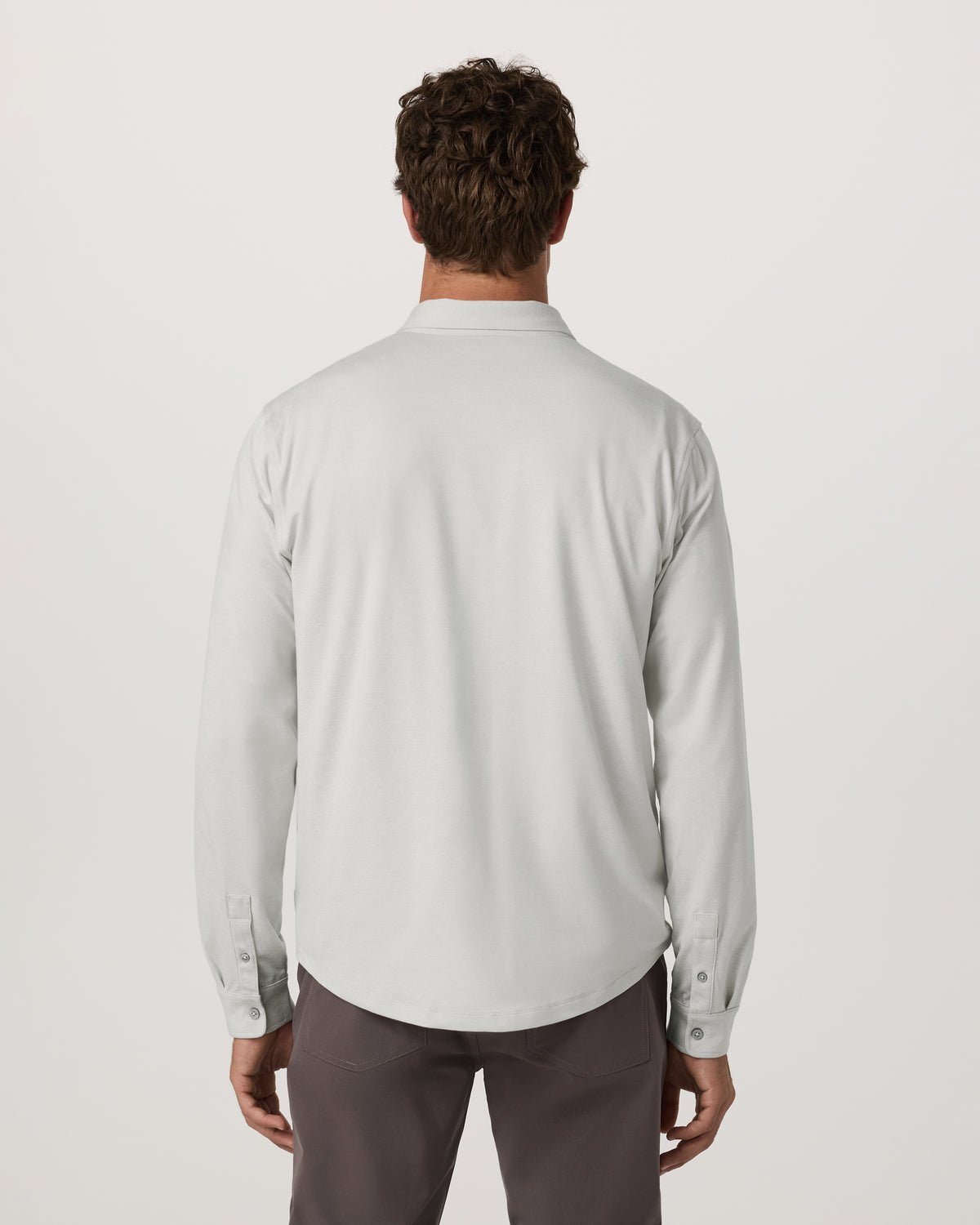 Men's Long Sleeve Ponto Button Down Salt Heather - Image 3