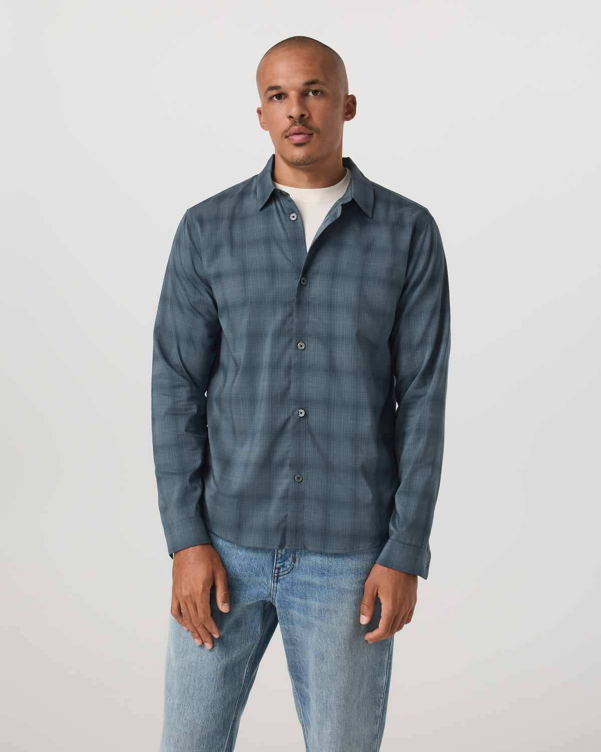 Long Sleeve Plaid Button Down Shirt Men's Abyss Shirt