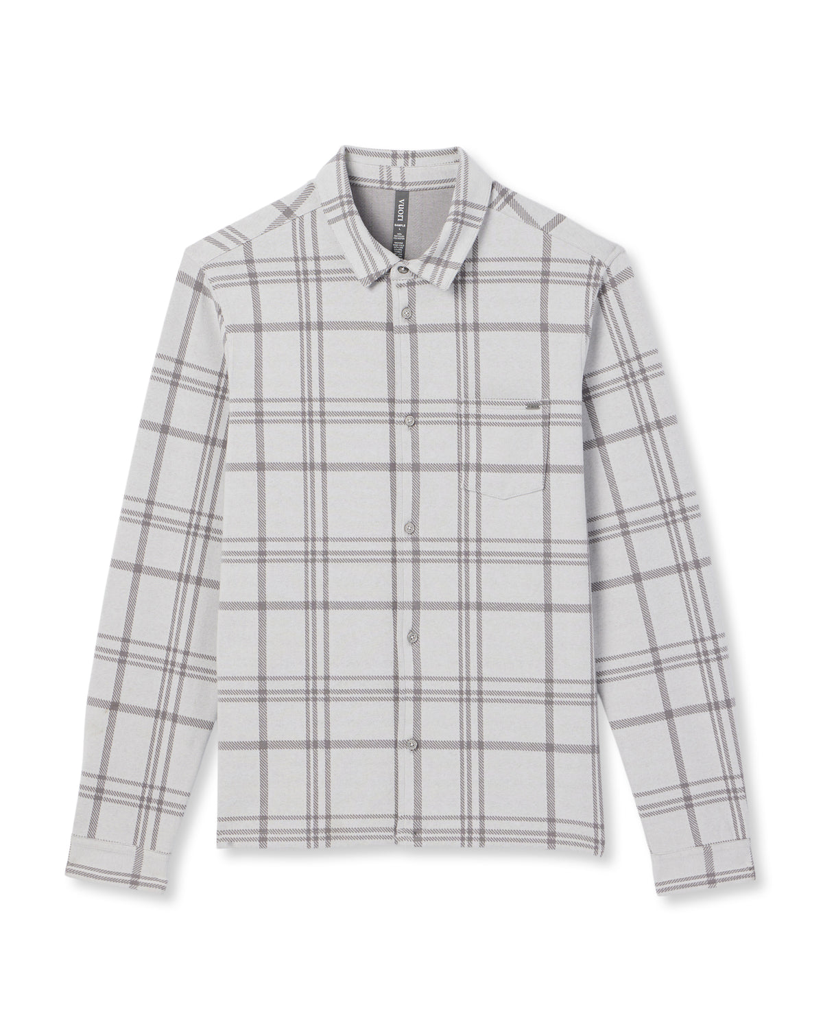 Seaview Plaid Buttondown Shirt Frost Grey - Image 6