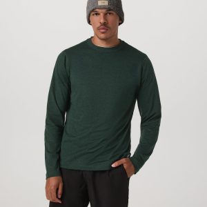 Long Sleeve Ponto Performance Tee Evergreen Heather