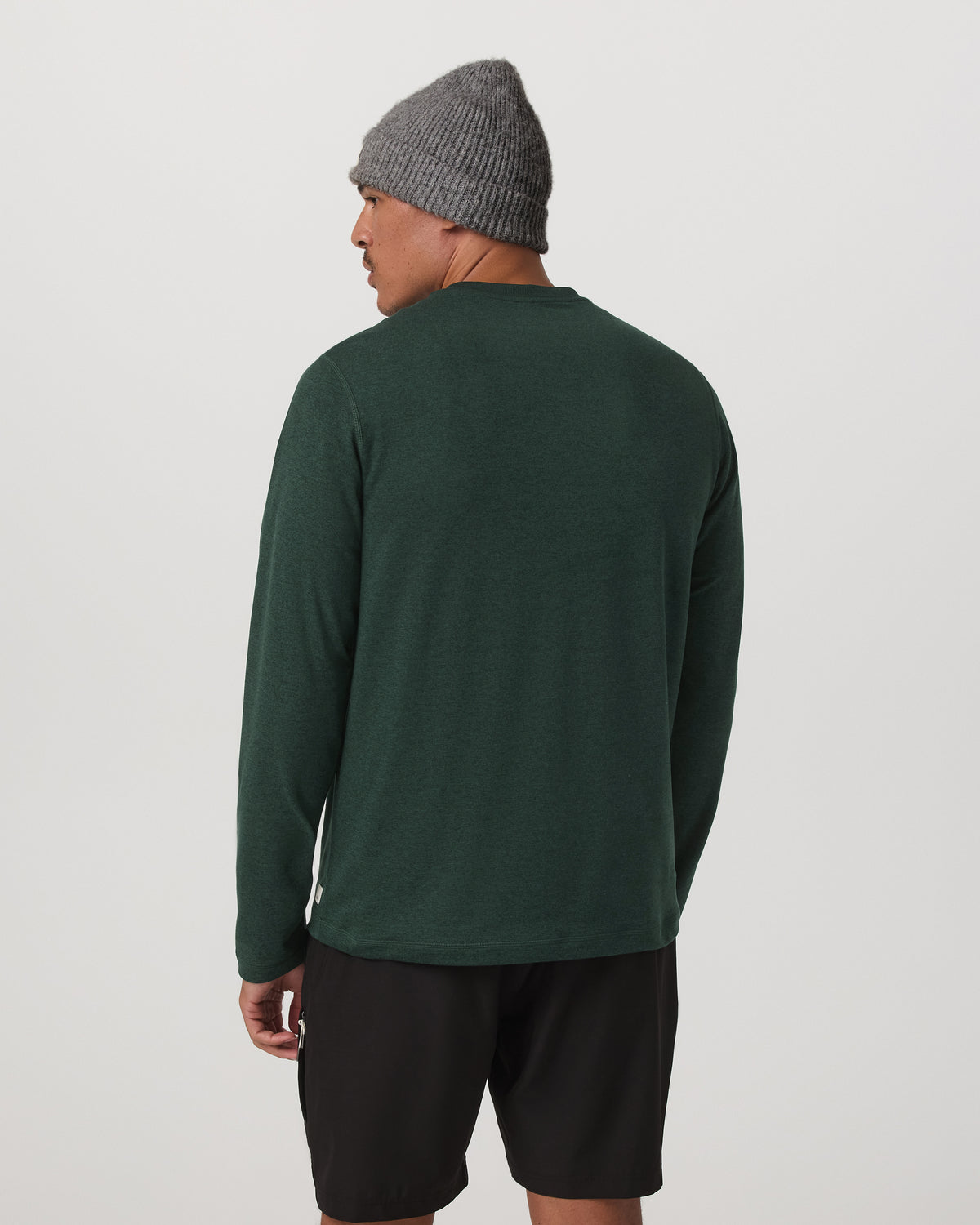 Long Sleeve Ponto Performance Tee Evergreen Heather - Image 3