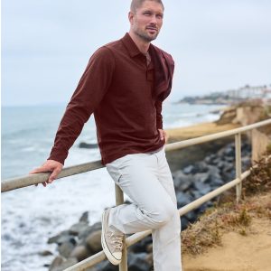 Men's Long Sleeve Coronado Rugby Spiced Apple Heather