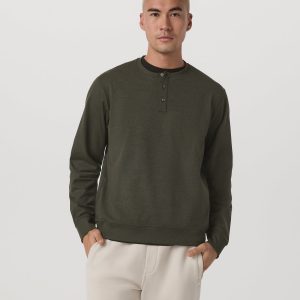 Long Sleeve Coronado Henley - Relaxed Oregano Heather