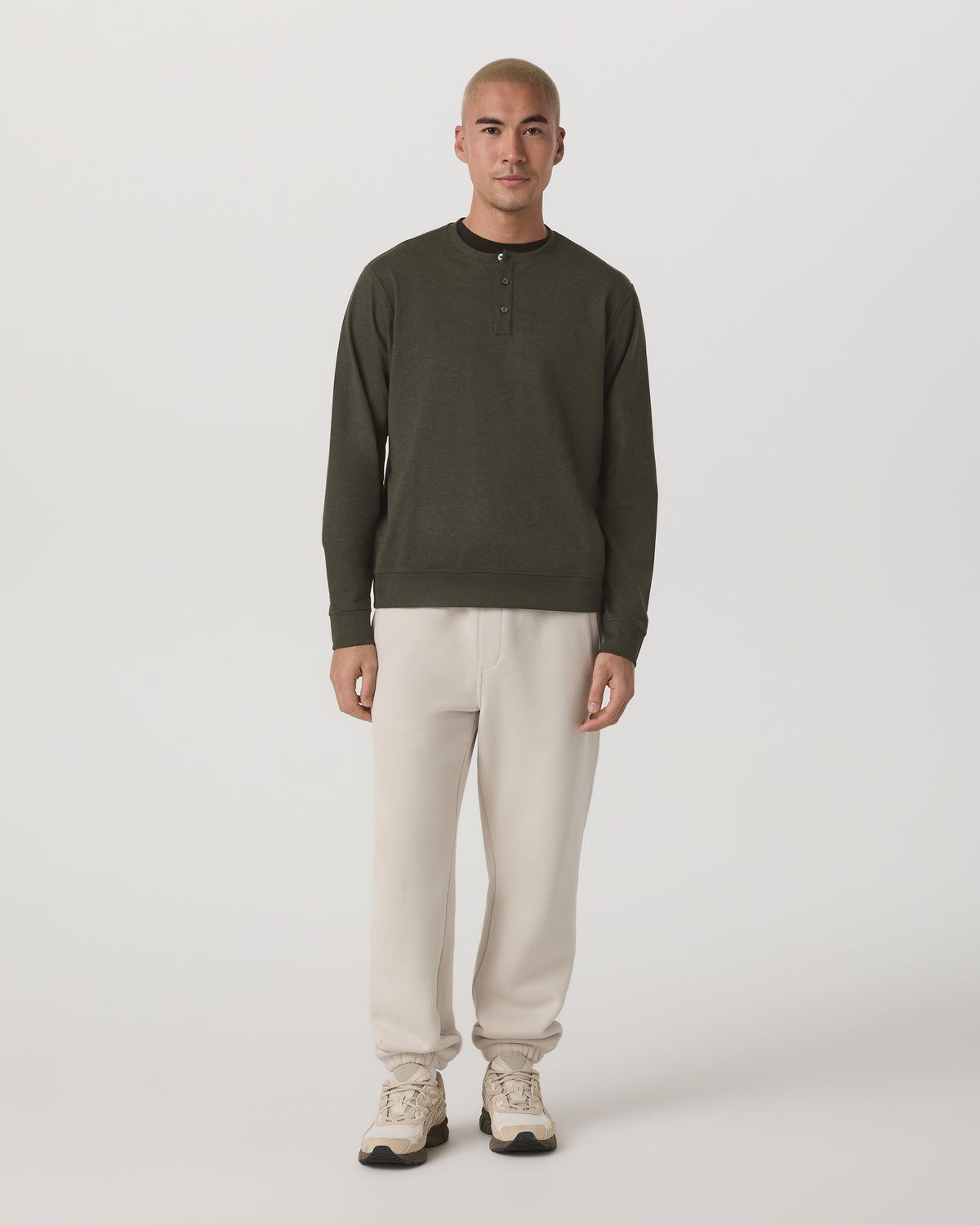 Long Sleeve Coronado Henley - Relaxed Oregano Heather - Image 4
