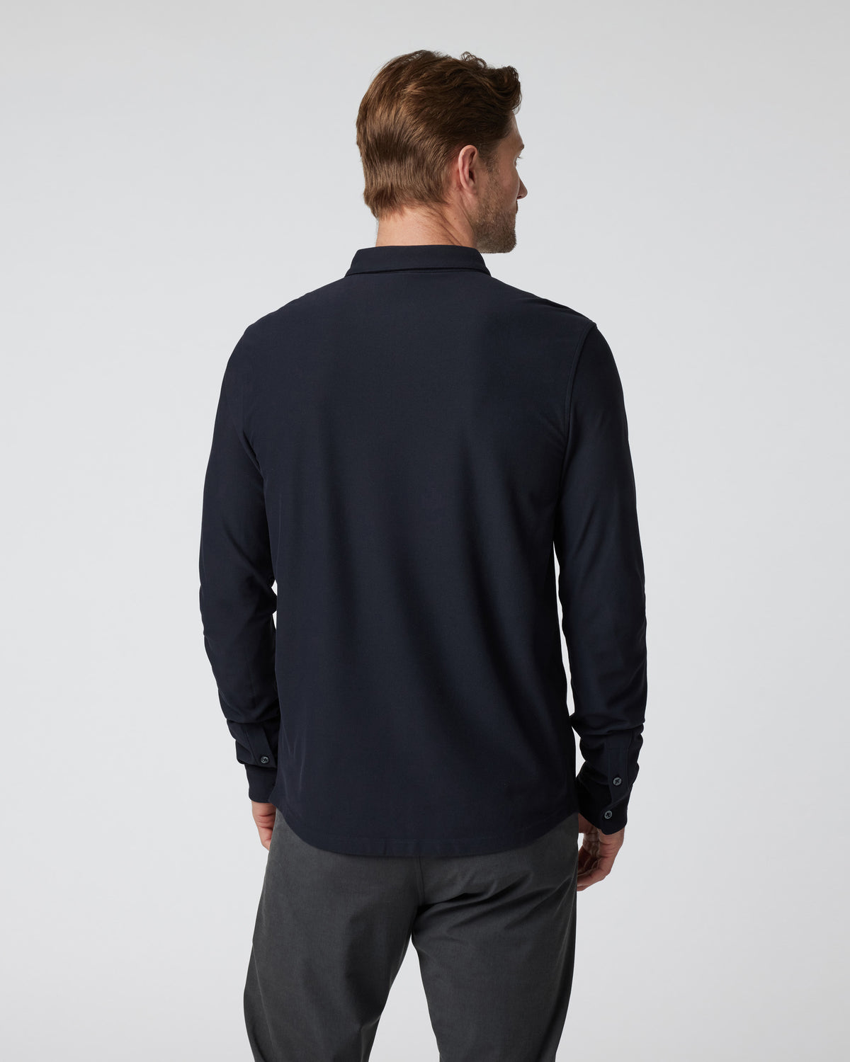 Long Sleeve Ace Button Down Men's Black Shirt - Image 3