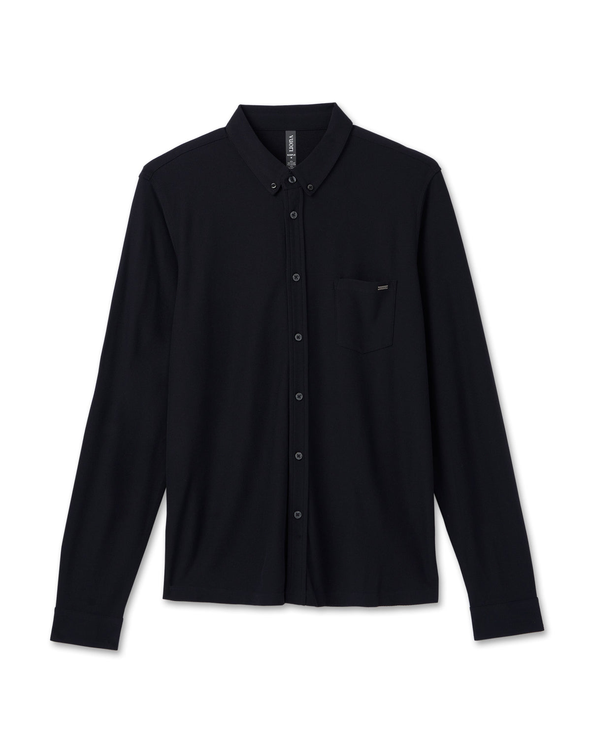 Long Sleeve Ace Button Down Men's Black Shirt - Image 4