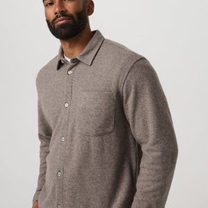 Long Sleeve Altitude Wool Shirt - Relaxed Phantom Grey